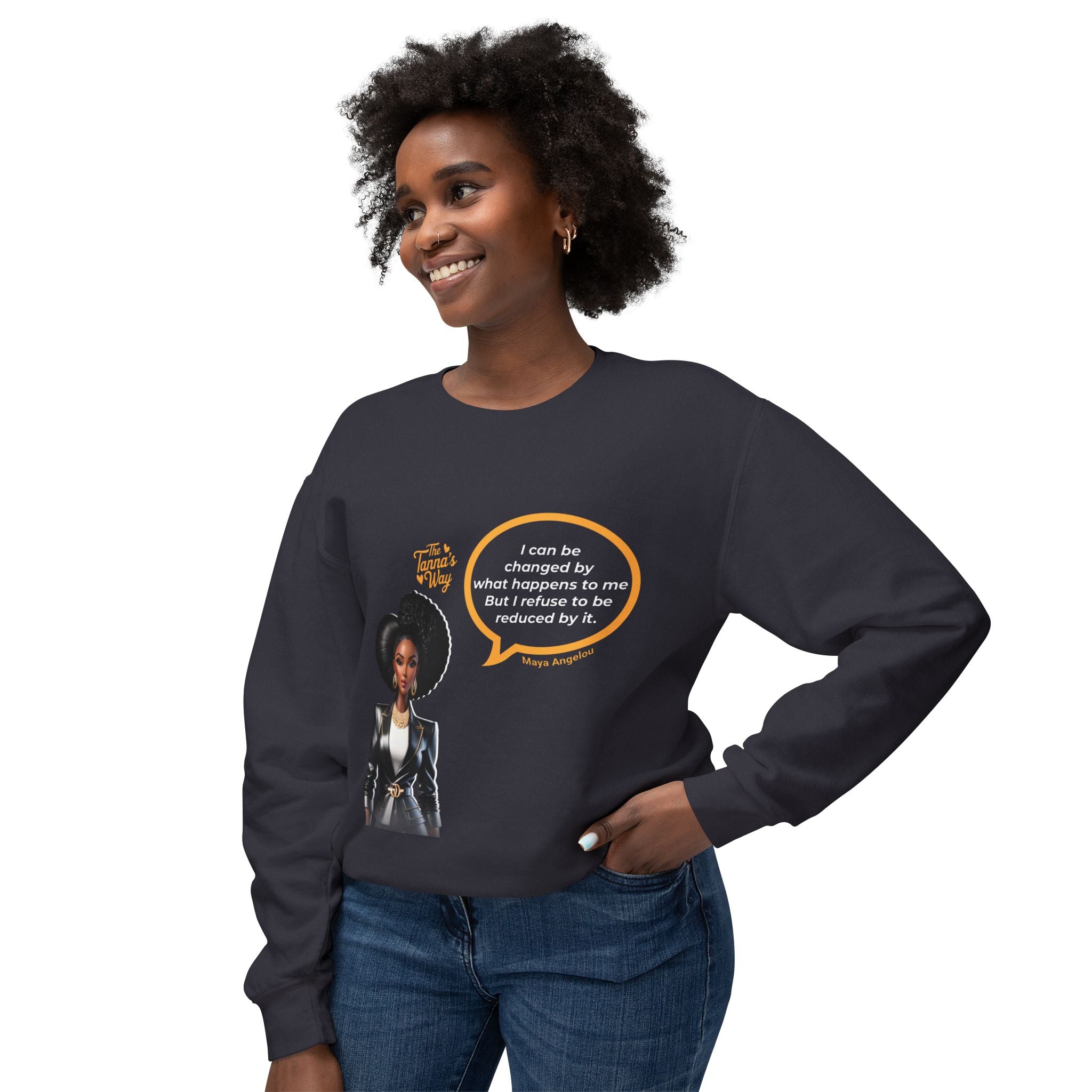 Maya Angleou | Unisex Lightweight Crewneck Sweatshirt